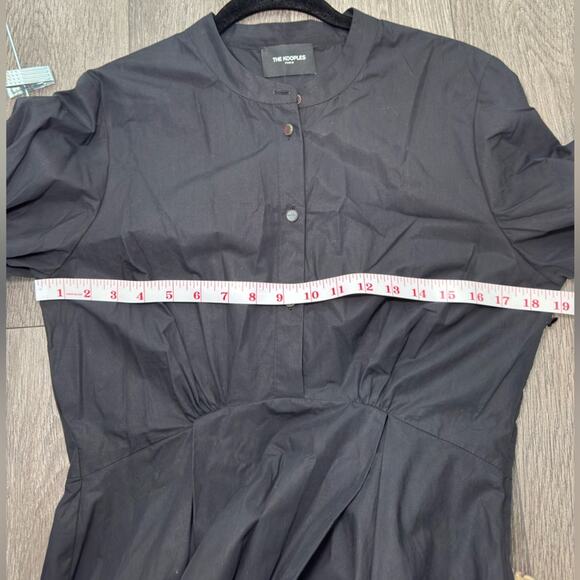 The Kooples Ruffled Long Sleeve Buttoned Shirt Dress Size 3 Large - Picture 8 of 9